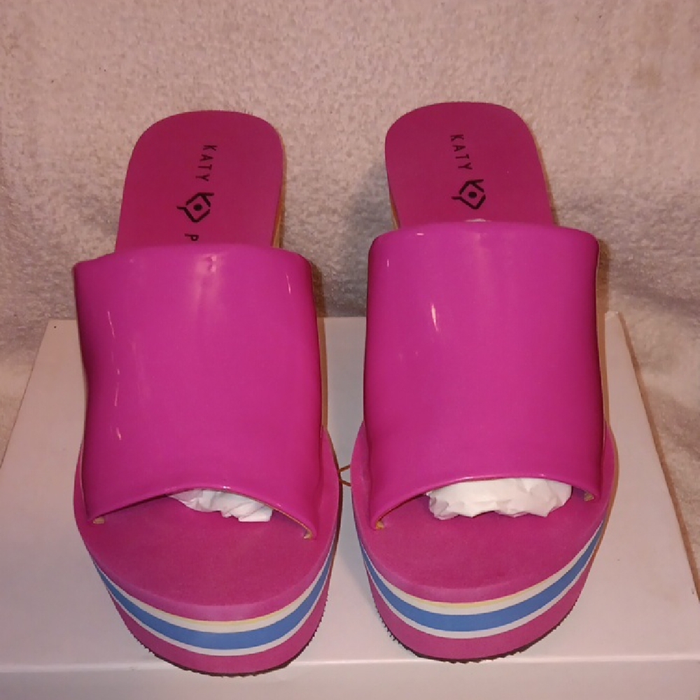 Katy Perry Pink Open Toe Wedge Heel